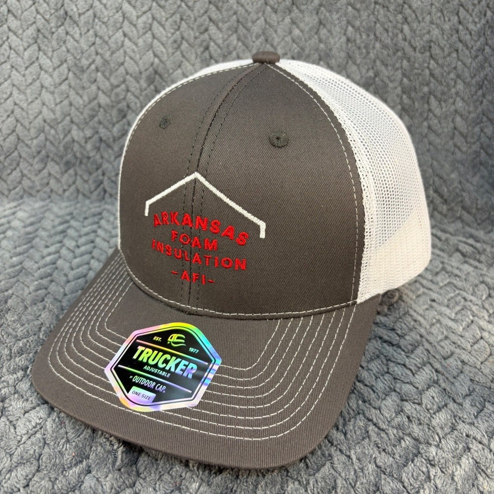 Outdoor Cap Arkansas Foam Insulation Trucker Hat Grey White‎ Snapback